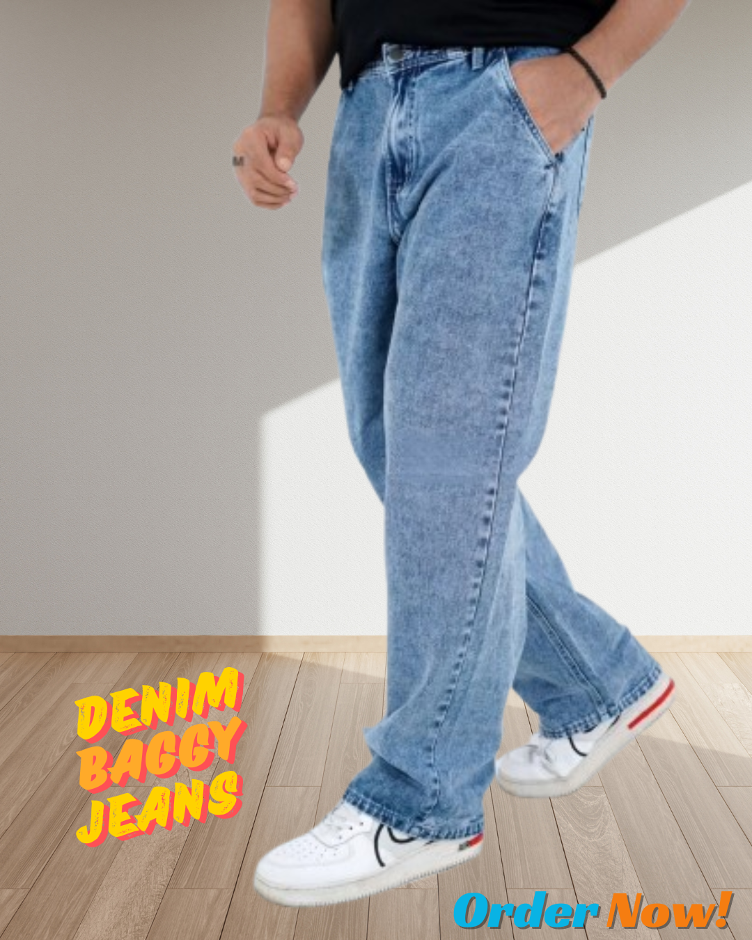 Denim Baggy Jeans (4-pocket)
