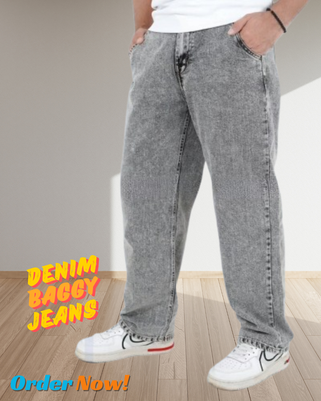 Denim Baggy Jeans (4-pocket)